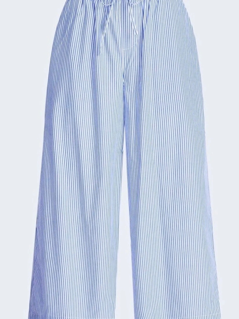 Free Assembly Wide Leg Striped Pants in Blue & White Like New